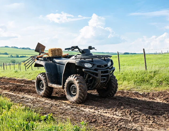 Farm quad bike duty study across working terrain